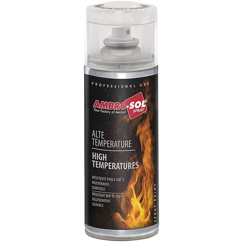 foto del prodotto smalto alte temperature spray 400 ml ambrosol bianco
