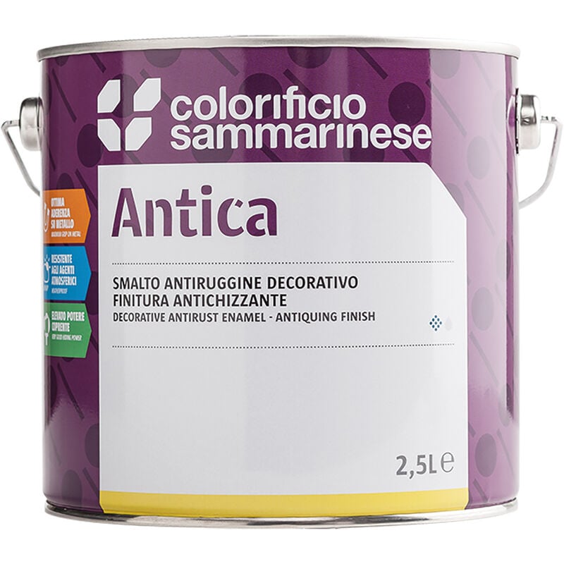 foto del prodotto smalto antiruggine antica lt. 0,750 grana fine grafite