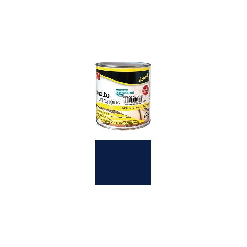 foto del prodotto smalto antiruggine hand blu ml 750