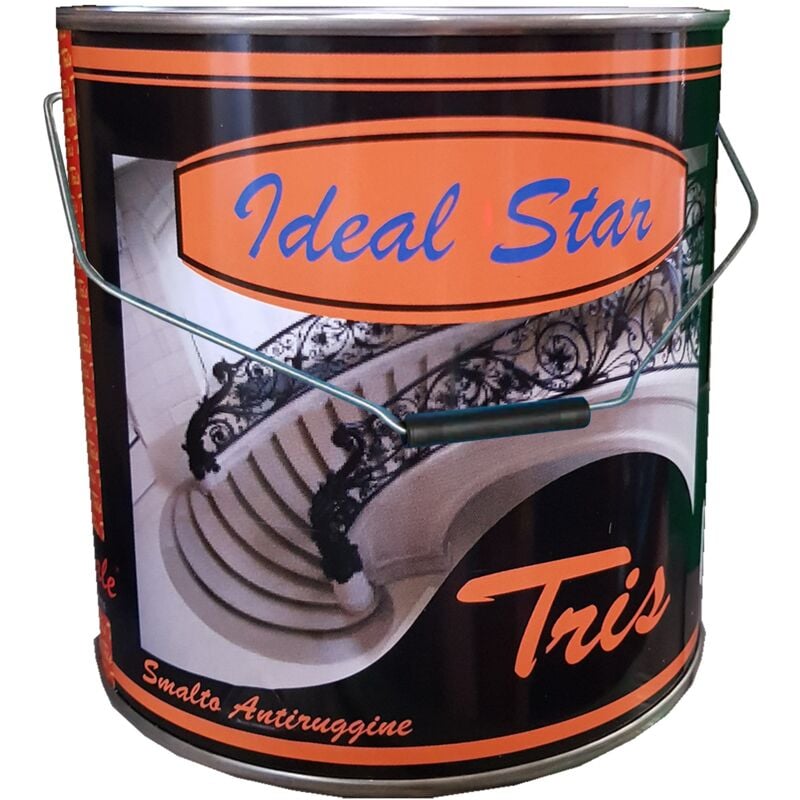 foto del prodotto smalto antiruggine in secchio tris ideal star 2,5 lt bianco opaco