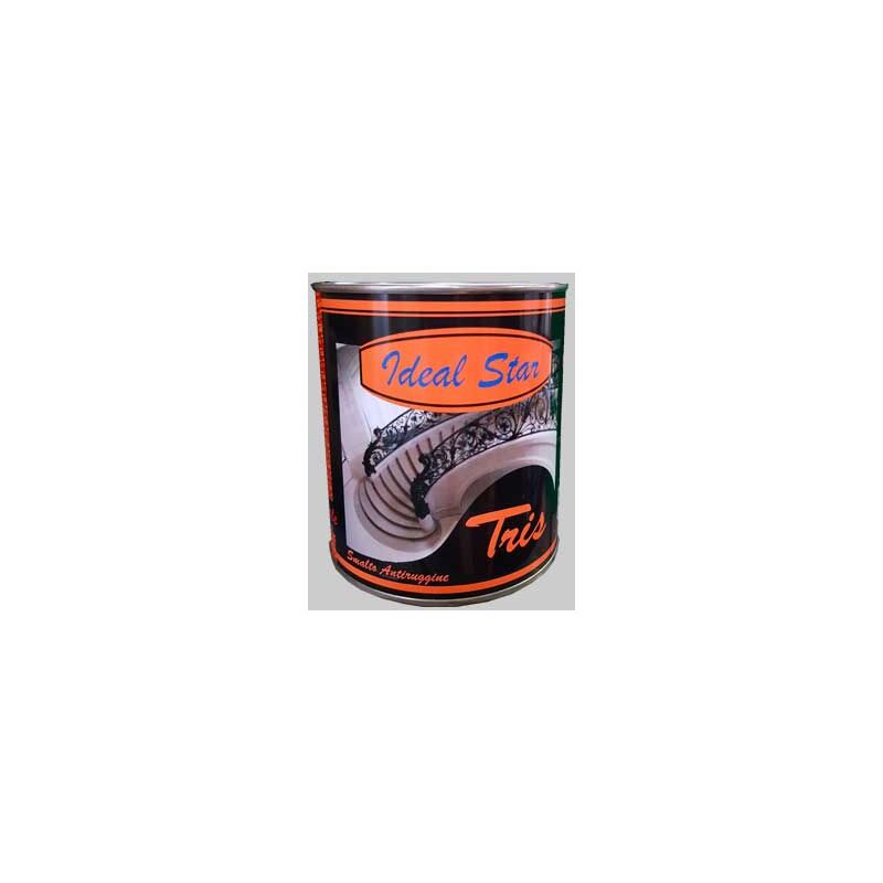 foto del prodotto smalto antiruggine tris ideal star 0,750 lt nero opaco