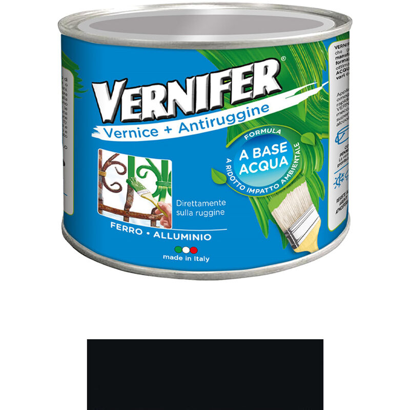foto del prodotto smalto antiruggine vernifer base acqua 500 ml arexons nero brillante