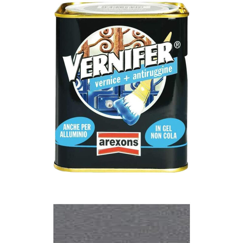 foto del prodotto smalto antiruggine vernifer in gel 2 lt arexons antracite antichizzato