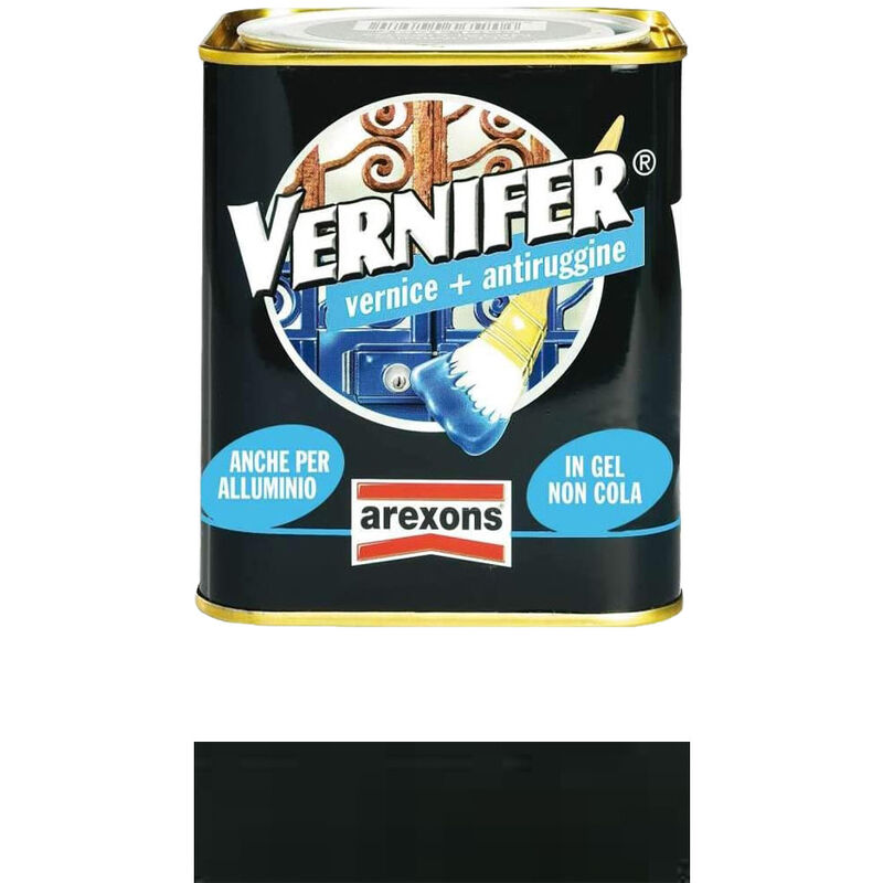 foto del prodotto smalto antiruggine vernifer in gel 2 lt arexons nero brillante
