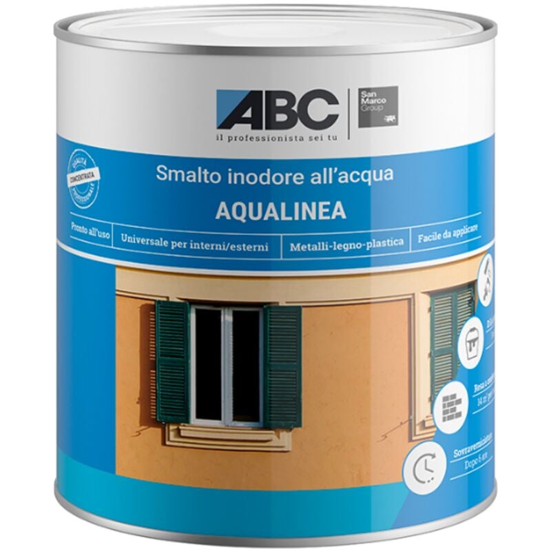 foto del prodotto smalto aqualinea lucido nero lt1 abc