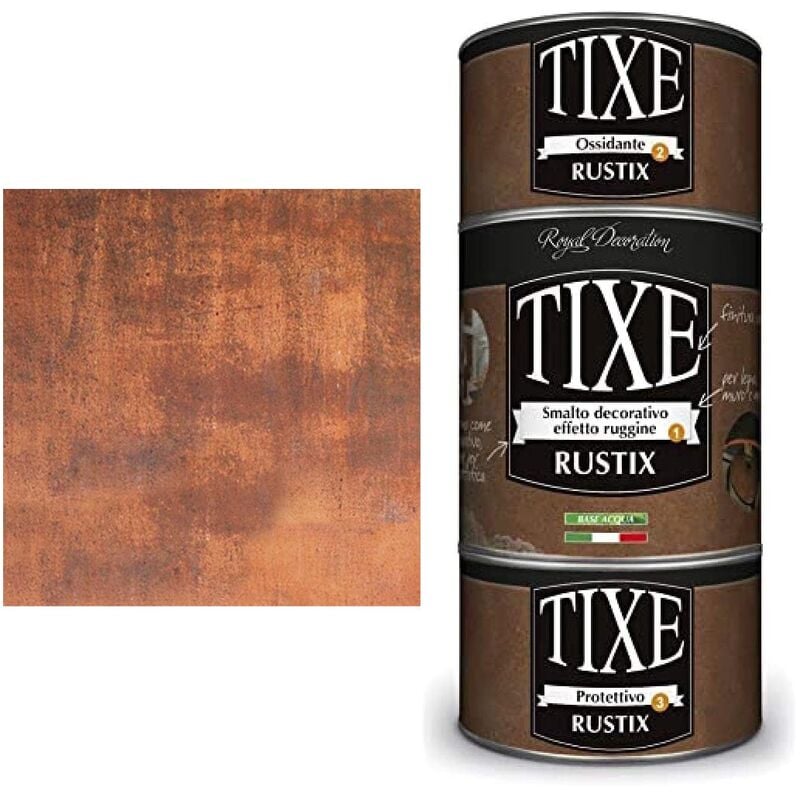 foto del prodotto smalto decorativo effetto ruggine 1 lt tixe rustix ferro ossidato