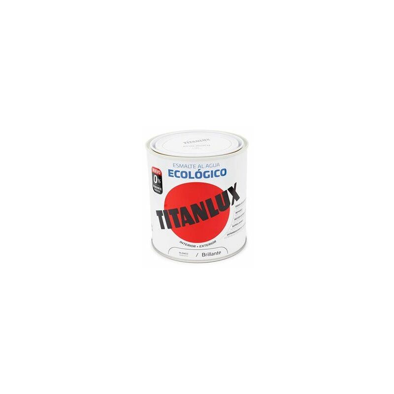 foto del prodotto smalto ecologico all acqua bianco brillante 250ml titan lux 00t056614