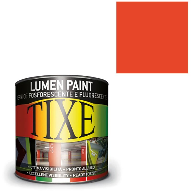 foto del prodotto smalto fluorescente all acqua 125 ml tixe rosso