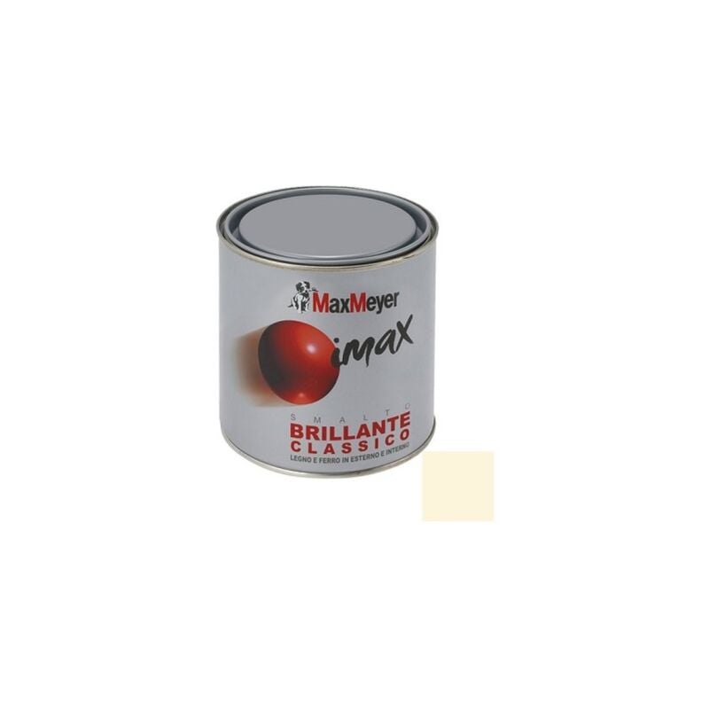 foto del prodotto smalto imax brillante classico bianco panna maxmeyer 0.500 lt