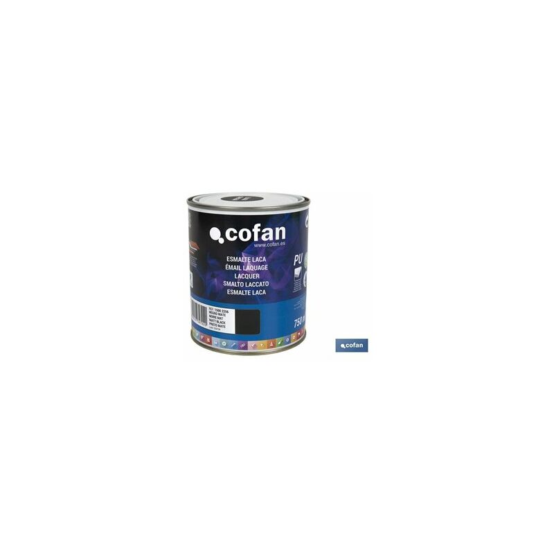 foto del prodotto smalto lacca nera all acqua 750 ml opaca