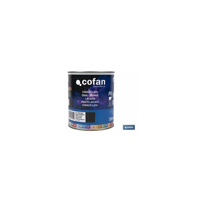 foto del prodotto smalto lacca nera all acqua 750 ml satinata