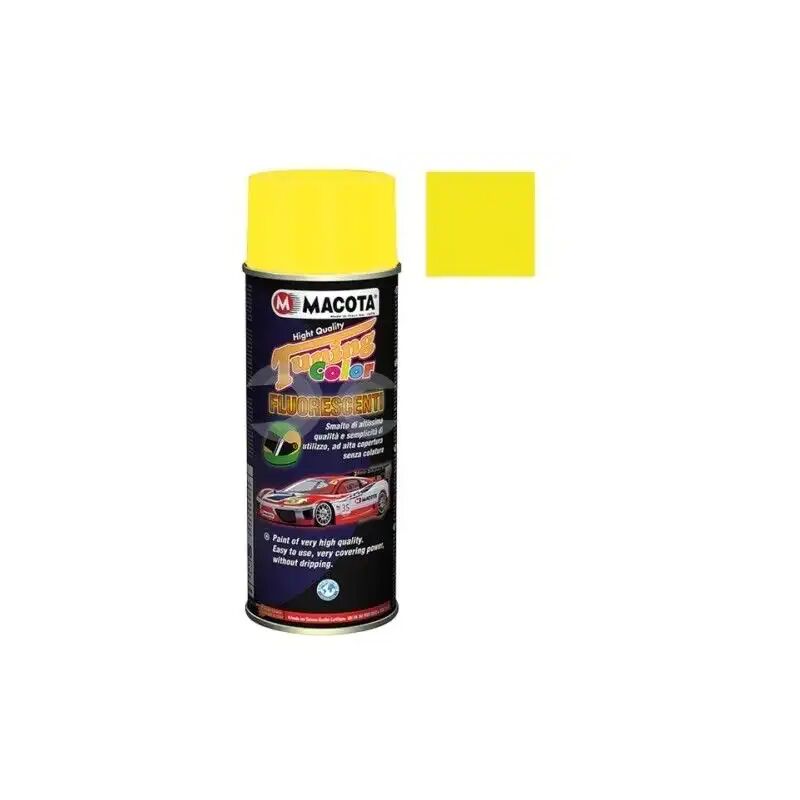 foto del prodotto smalto multiuso macota giallo fluorescente 400ml auto manutenzione verniciare