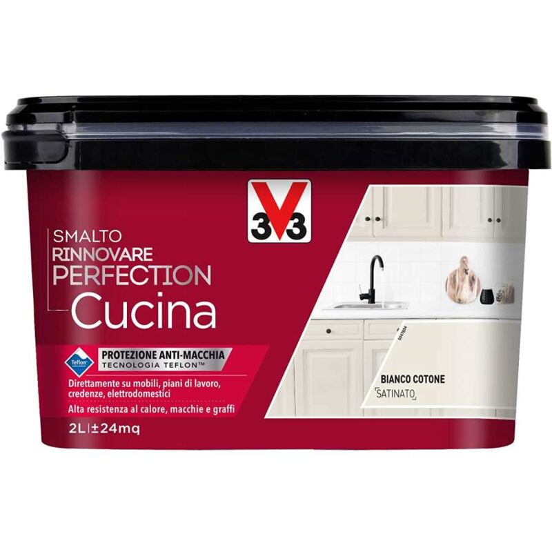 foto del prodotto smalto rinnovare cucina bianco cotone satinato 2l
