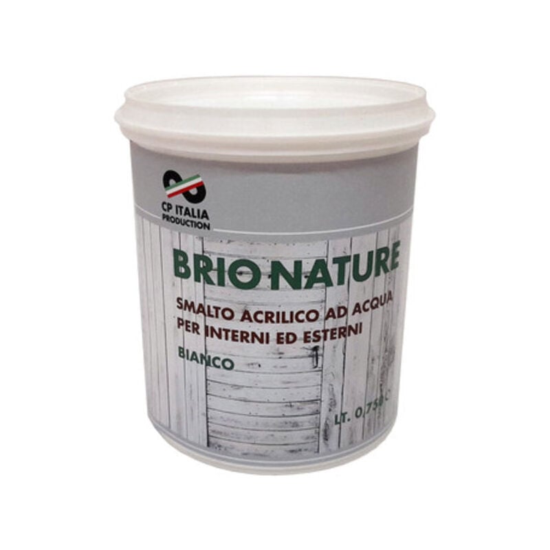 foto del prodotto smalto satinato all acqua brionature bianco lt.0,375. prezzo per 1 pezzo.