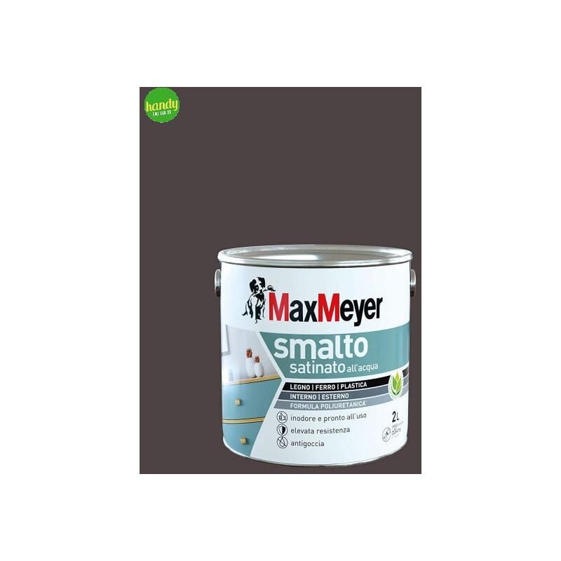 foto del prodotto smalto satinato maxmeyer ad acqua lt.2 marrone