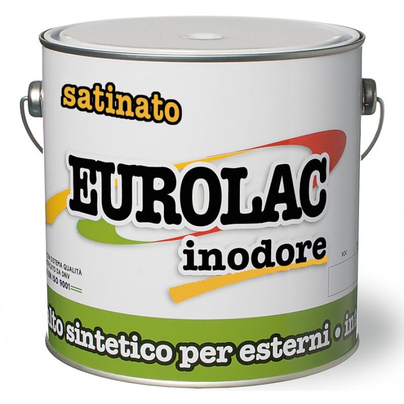 foto del prodotto smalto sintetico satinato satinato eurolac laiv colore bianco 0,375 lt.