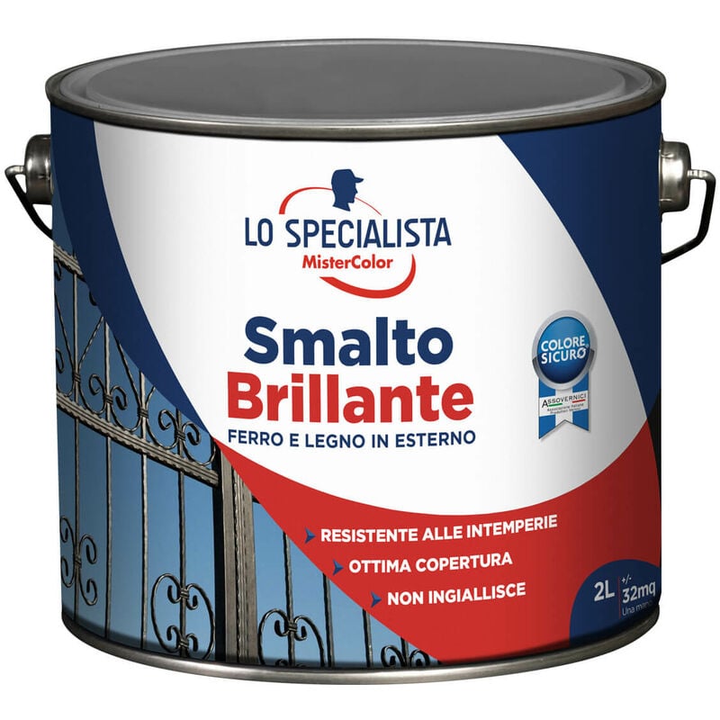 foto del prodotto smalto solvente brillante marrone lt.2