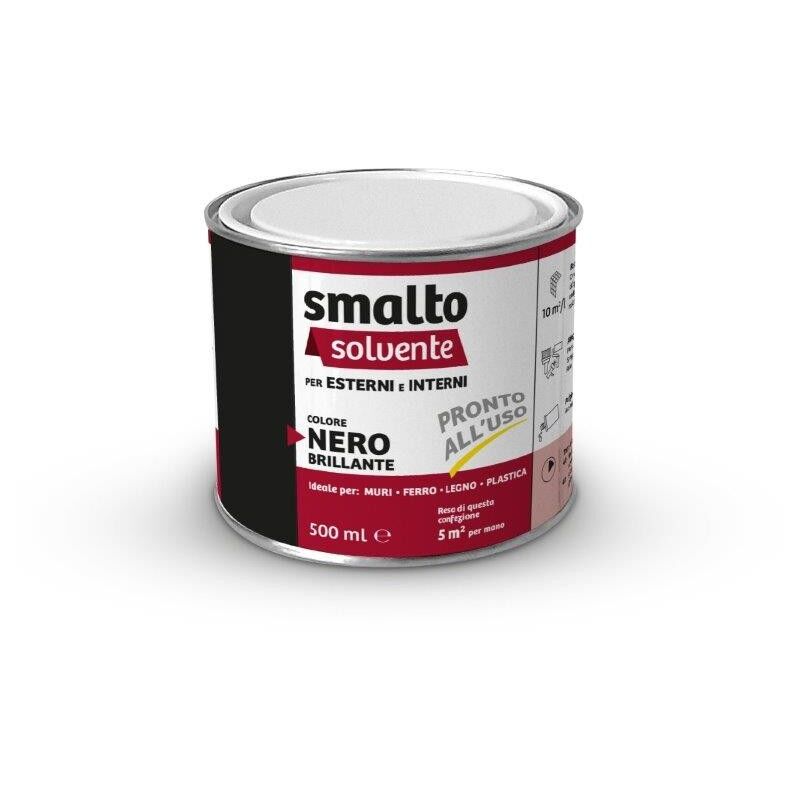 foto del prodotto smalto solvente pp nero lt 0,5