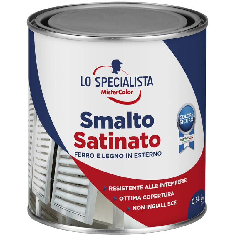 foto del prodotto smalto solvente satinato grigio scuro lt0,5
