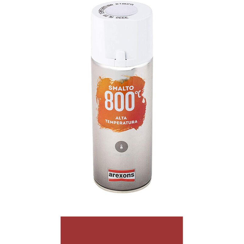 foto del prodotto smalto spray alta temperatura ml. 400 - rosso arexons