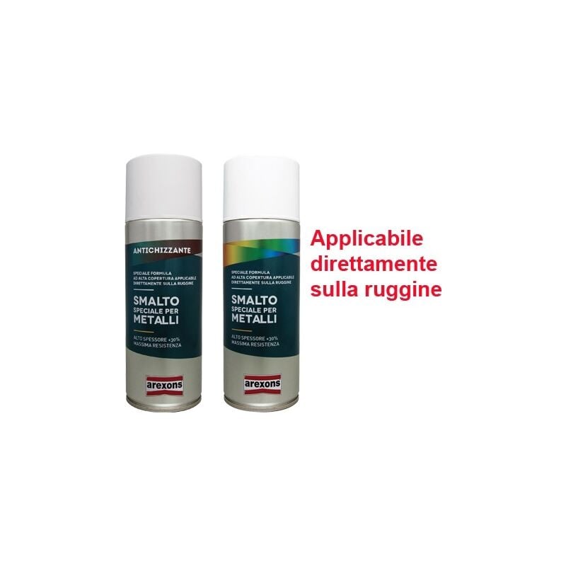 foto del prodotto smalto spray arexons per metalli antichizzante variant brillante opaco da 400ml