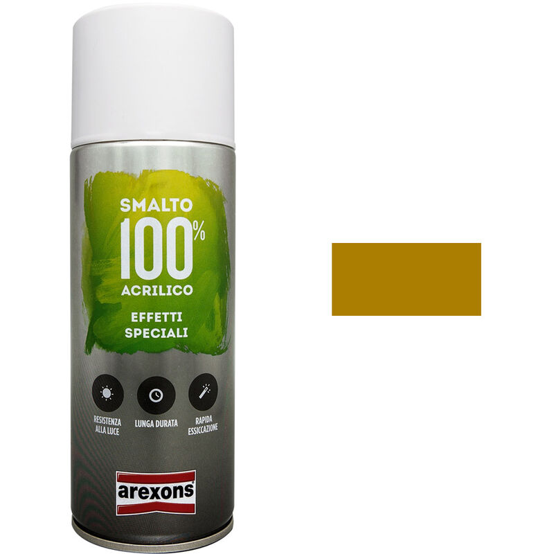 foto del prodotto smalto spray effetto metallizzato oro 100 acrilico arexons colore oro ducato