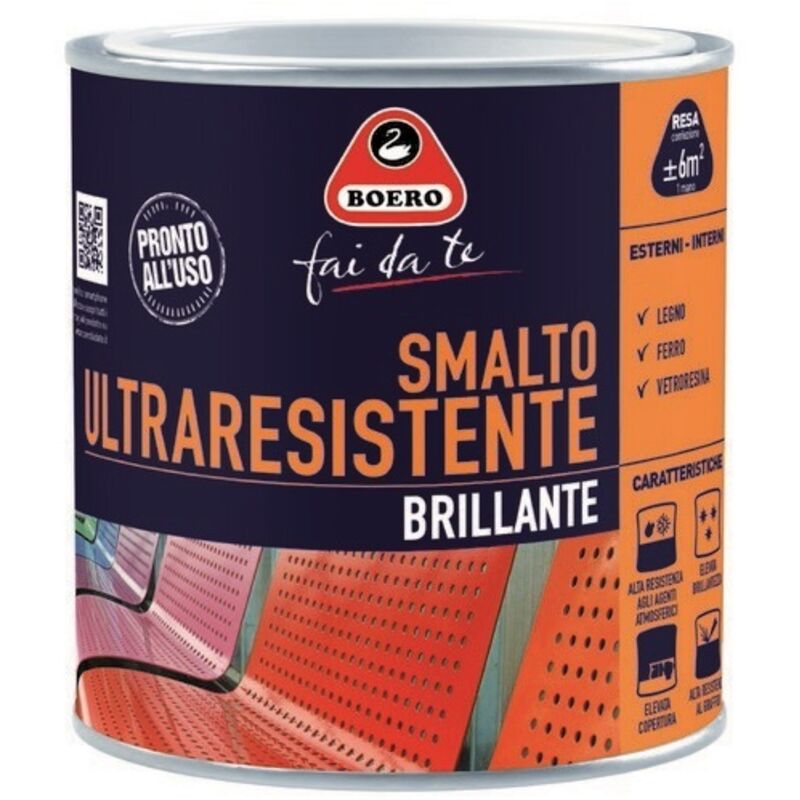 foto del prodotto smalto ultraresistente brillante vernice legno ferro salsedine esterno 950 boero - formato 0,5 l - colori grigio londra