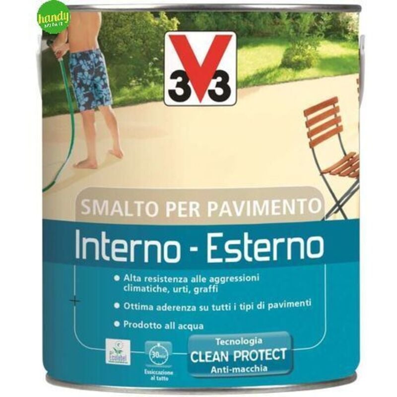 foto del prodotto smalto v33 per pavimento interno e esterno lt 2,50 bianco