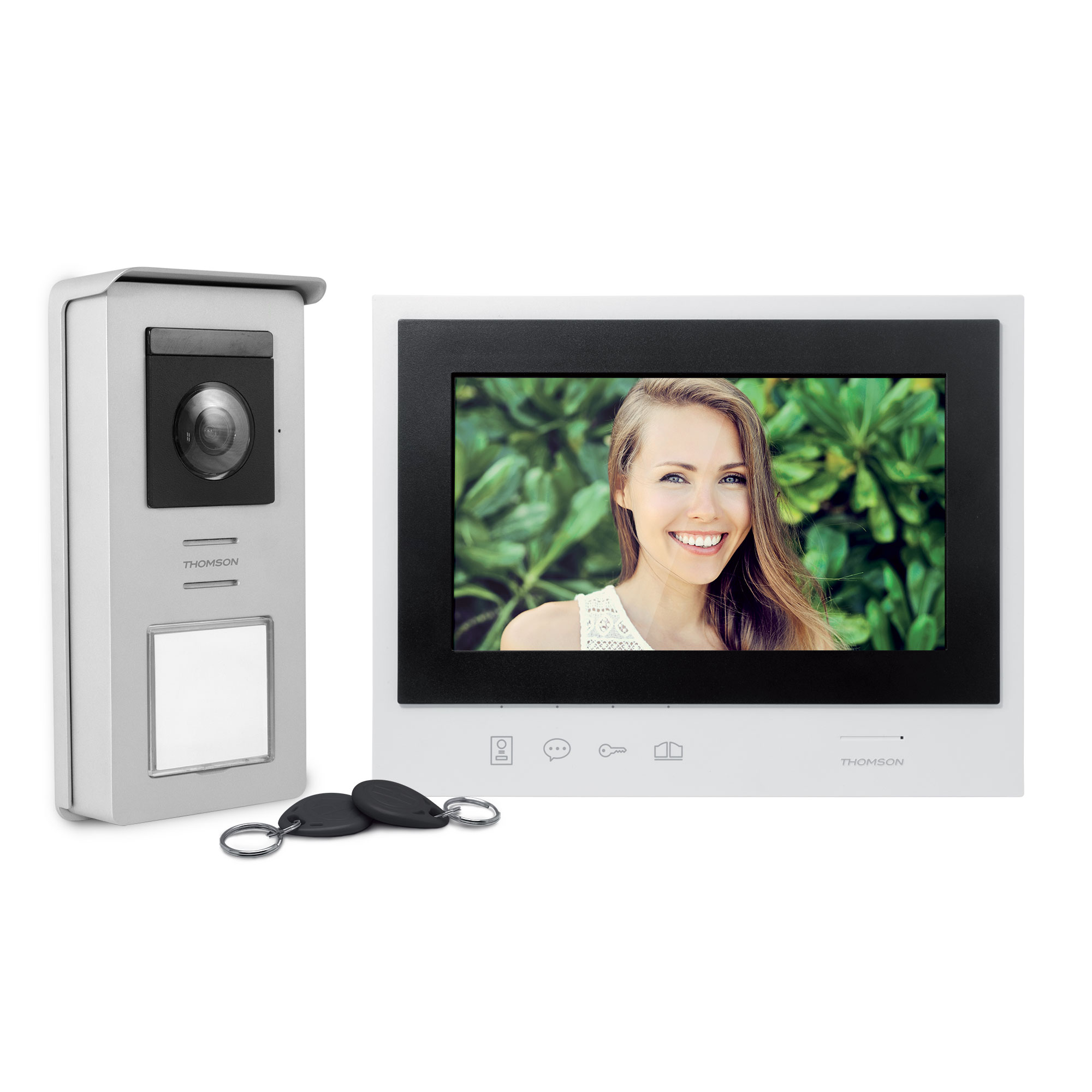 foto del prodotto smart bracket ii videocitofono 2 fili con schermo 7 e installazione semplificata grazie al sistema smart bracket 