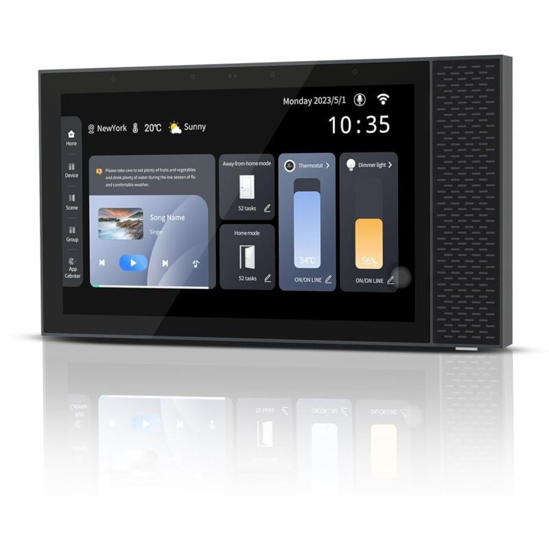 foto del prodotto smart scene wifi smart switch, dimmer e lettore di musica di sottofondo, pannello switch gateway zigbee da 6,8 pollici