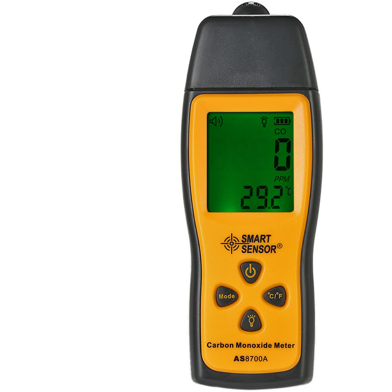 foto del prodotto smart sensor misuratore di monossido di carbonio 0 1000ppm, tester per gas co, display lcd e allarme luminoso