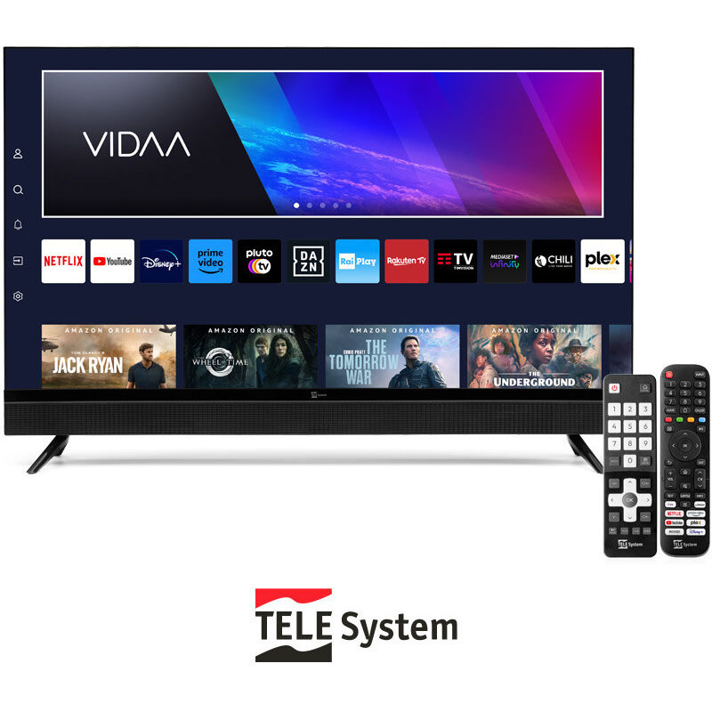 foto del prodotto smart tv 32 pollici tele system sonic32fl smv14 con soundbar integrata