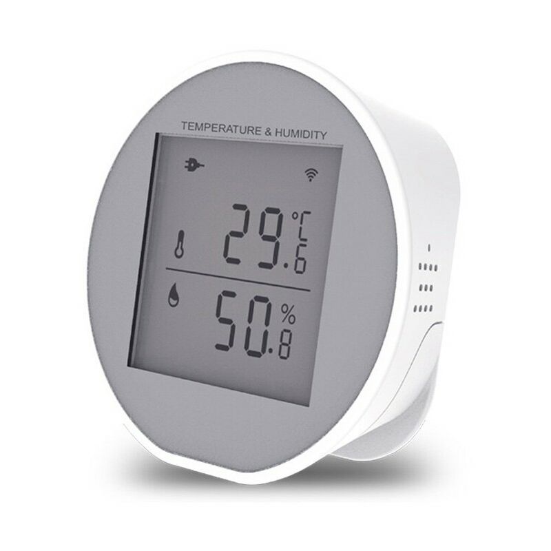 foto del prodotto smart wifi sensore di umidit e temperatura con display tuya