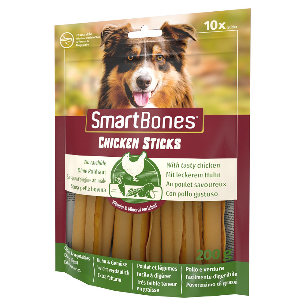 foto del prodotto smartbones chicken sticks bastoncini da masticare al pollo - set %: 3 x 10 pz