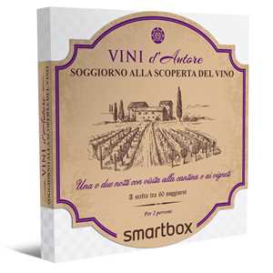 foto del prodotto smartbox soggiorno alla scoperta del vino cofanetto regalo 1 o 2 notti per 2 persone con visita alla cantina o ai vigneti