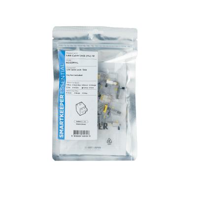 foto del prodotto smartkeeper nc03p1yl 12 x lan cable locks without lock key basic yellow gelb slsart 0091 slsart0091 slsart 0091 