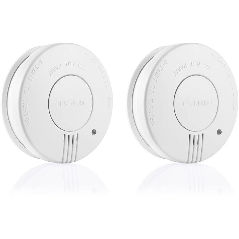 foto del prodotto smartwares set di 2 rivelatori di fumo - sensore ottico - durata 10 anni - batteria sostituibile 5 anni - pulsante di test - 85 db - fsm-11517