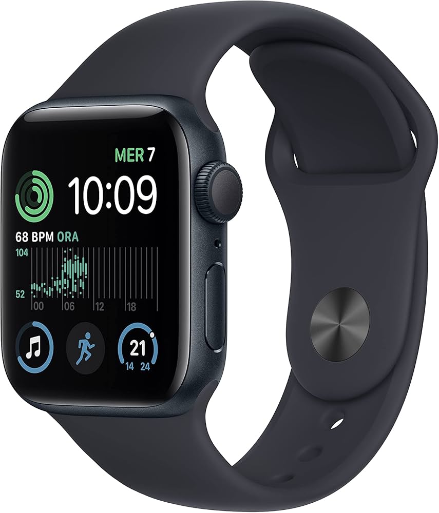 foto del prodotto smartwatch apple watch se 2 40mm gps alluminio mezzanotte con cinturino sport mezzanotte s m mr9x3ll a