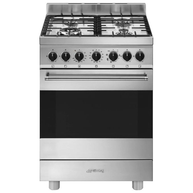 foto del prodotto smeg b61gmx2 cucina a gas 60x60cm 4 fuochi forno multi8 classe energetica a inox