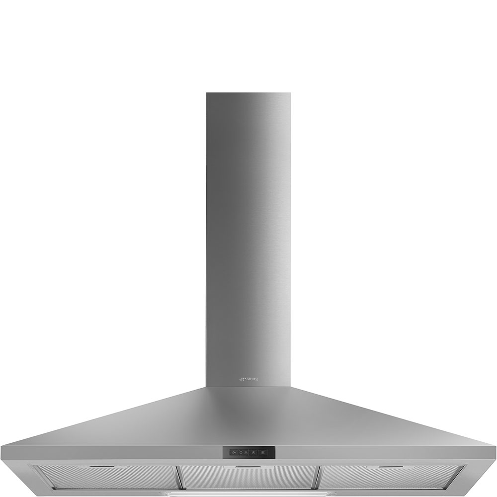 foto del prodotto smeg cappa aspirante a muro 90cm 180w d inox luce led kde900ex