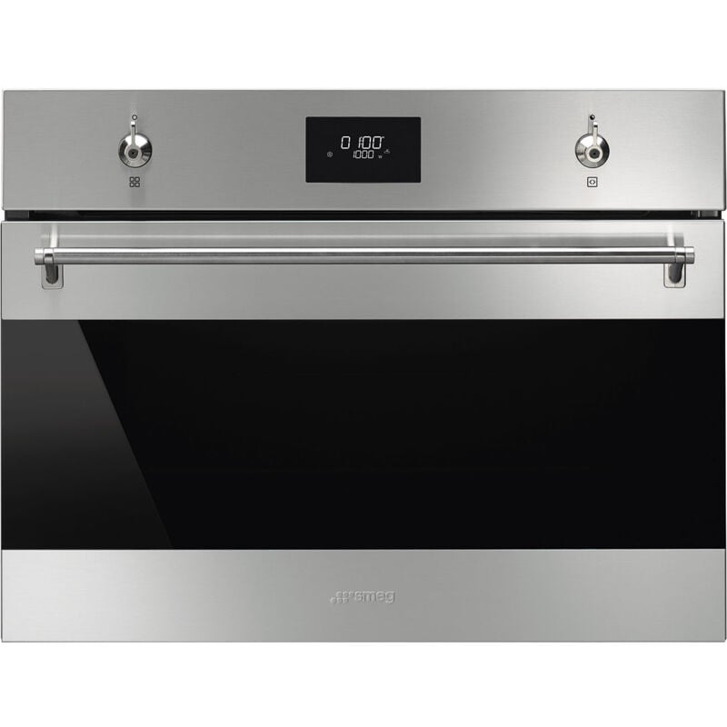 foto del prodotto smeg classic classica forno microonde da incasso sf4301mx acciaio inox