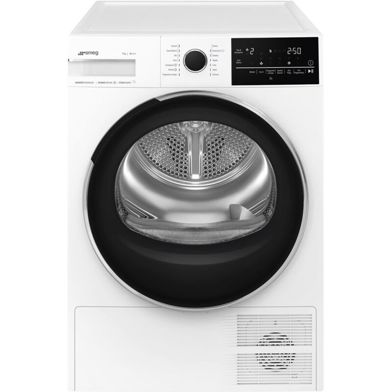 foto del prodotto smeg dnp93sl asciugatrice libera installazione caricamento frontale 9 kg classe a bianco