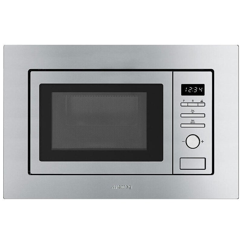 foto del prodotto smeg fmi020x forno a microonde da incasso microonde con grill 20 l 800 w acciaio inossidabile