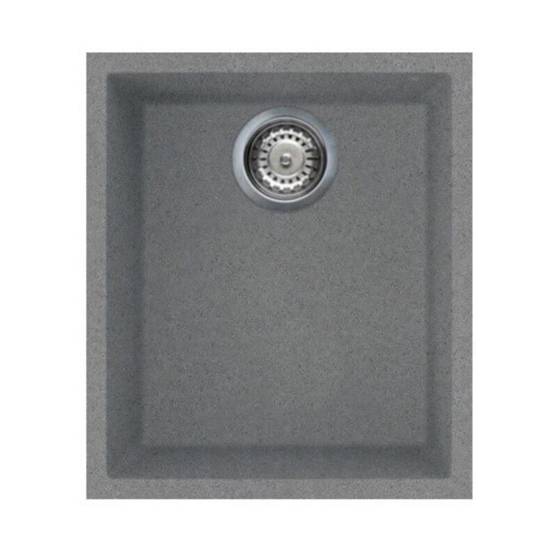 foto del prodotto smeg lavello incasso monovasca sottotop colore titanio 38x44 cm vzum40tt