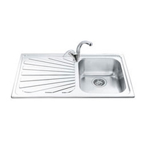 foto del prodotto smeg lavello inox a una vasca gocciolatoio a sinistra sp861s