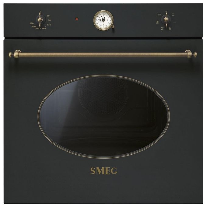 foto del prodotto smeg sf800ao forno elettrico da incasso ventilato estetica coloniale capacita 70 litri classe energetica a 10 6 funzioni 60 cm antracite