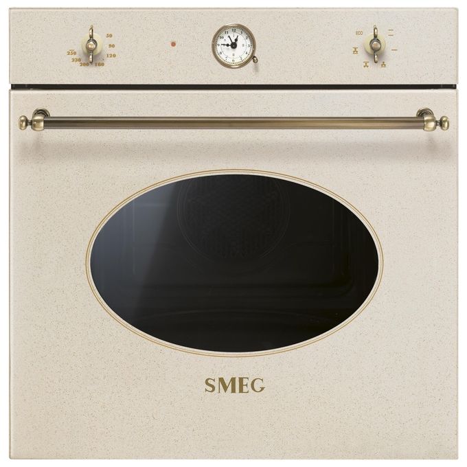 foto del prodotto smeg sf800avo forno elettrico da incasso ventilato estetica coloniale capacita 70 litri classe energetica a 10 6 funzioni 60 cm avena