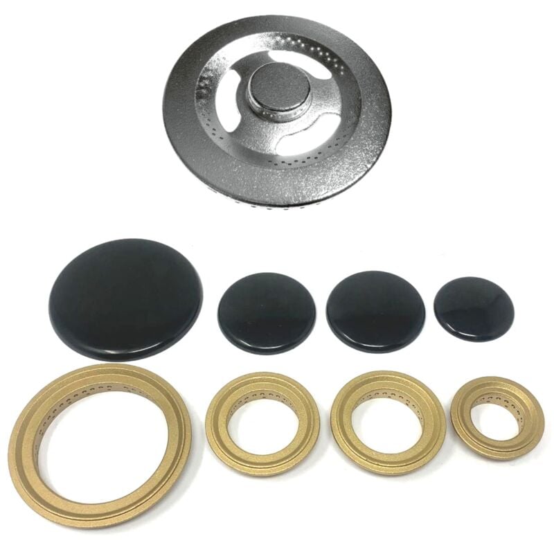 foto del prodotto smeg spartifiamma piattini per cucina a gas 1 corona 2 medi 9 pz s 5332 5344