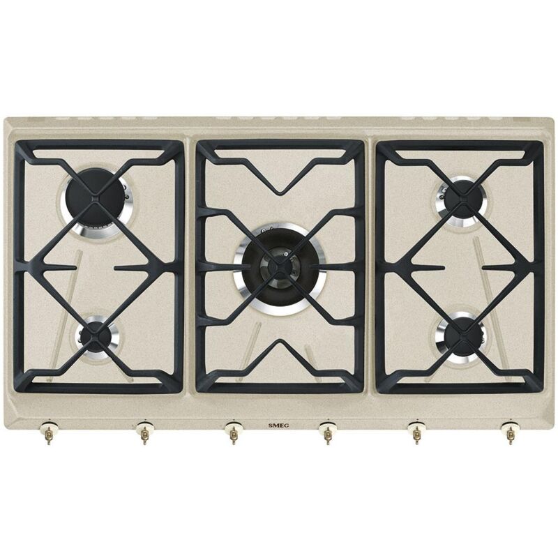 foto del prodotto smeg - srv896avogh2 piano cottura avena da incasso gas 5 fornelli
