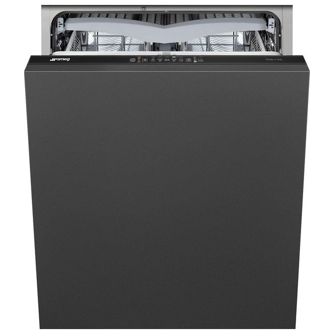 foto del prodotto smeg st311cs estetica universale lavastoviglie da incasso a scomparsa totale 13 coperti classe energetica c 5 programmi 60 cm nero